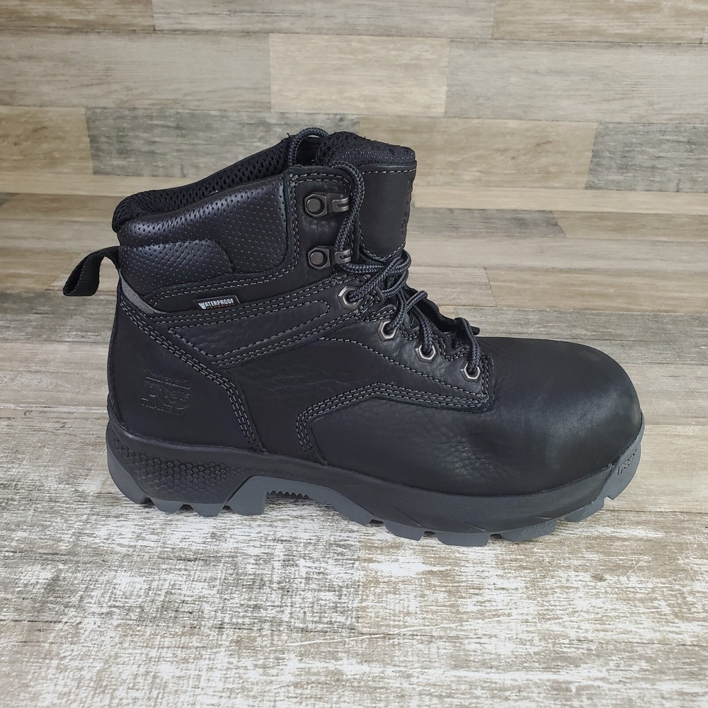 Timberland Pro Titan EV 6" Womens Work Boots Sz 9 M Black Composite Toe Boots